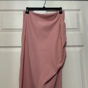 Shein pink slit skirt with zipper size petite M